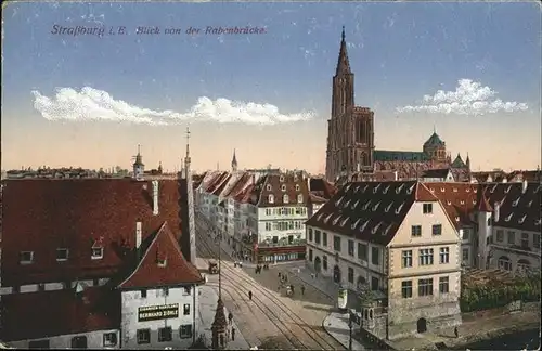 Strasbourg Alsace Blick von der Rabenbruecke Feldpost / Strasbourg /Arrond. de Strasbourg-Ville