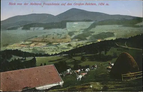 Belchen Elsass Feldpost Blick von der Melkerei Freundstein auf Belchen / Guebwiller /Arrond. de Guebwiller