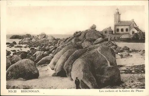 Brignogan-Plage Les rochers et la Greve du Phare / Brignogan-Plage /Arrond. de Brest