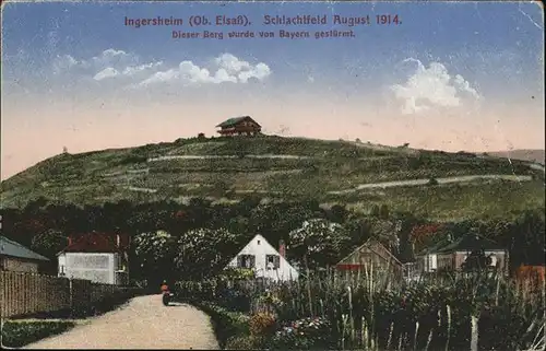 Ingersheim Haut-Rhin Feldpost Ob. Elsass Schlachtfeld August 1914 / Ingersheim /Arrond. de Ribeauville