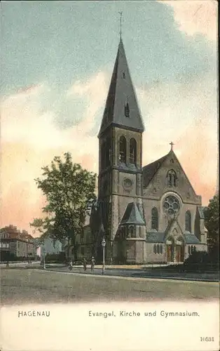 Hagenau Elsass Kirche Gymnasium / Haguenau /Arrond. de Haguenau