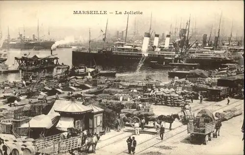 ws65937 Marseille Marseille Joliette Dampfer * Kategorie. Marseille Alte Ansichtskarten