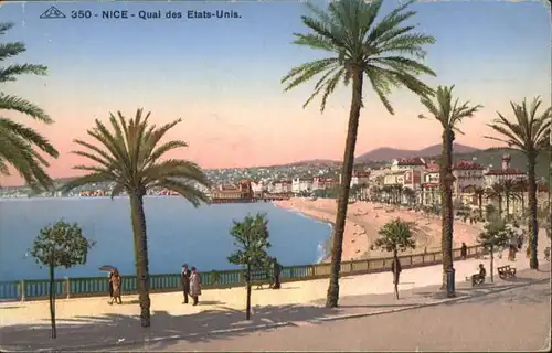 ws66039 Nice Alpes Maritimes Nice Quai Etats-Unis * Kategorie. Nice Alte Ansichtskarten