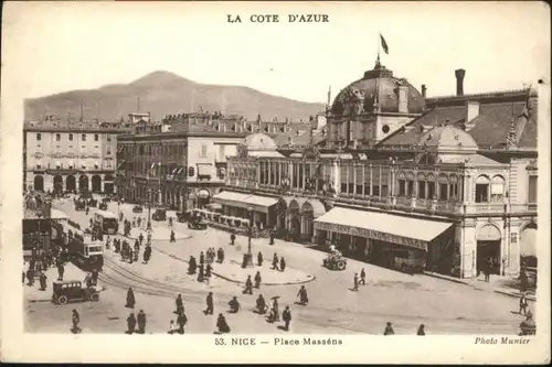 ws66040 Nice Alpes Maritimes Nice Strassenbahn Place Massena * Kategorie. Nice Alte Ansichtskarten