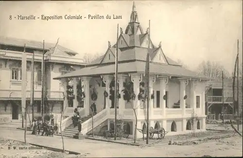 ws66464 Marseille Marseille Exposition Coloniale Pavillon du Laos * Kategorie. Marseille Alte Ansichtskarten