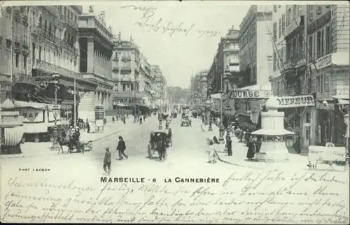 ws66559 Marseille Marseille la Cannebiere x Kategorie. Marseille Alte Ansichtskarten