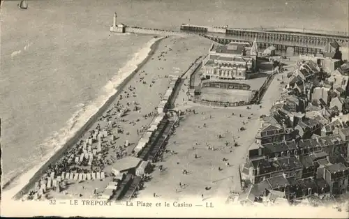 Le Treport Fliegeraufnahme Plage Casino *