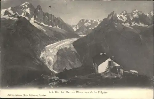 Chamonix-Mont-Blanc [Stempelabschlag] Mer Glace Flegere Gletscher x