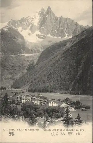 Chamonix-Mont-Blanc Vallee Village Praz Aiguille Dru *