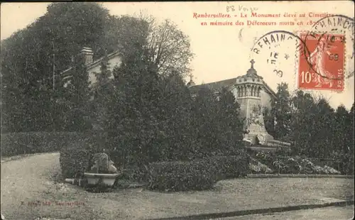 Rambervillers Le Monument eleve au Cimetiere x