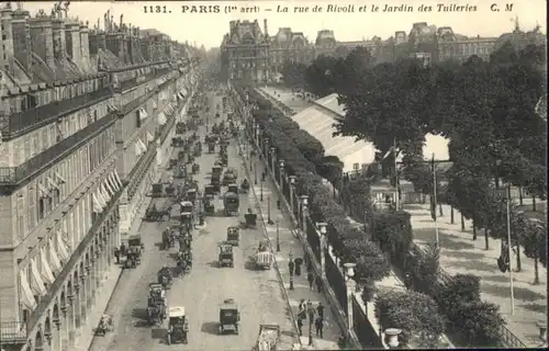 Paris la Rue de Rivoli le Jardin des Tuileries x