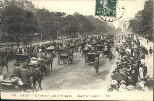 Paris Avenue du Bois de Boulogne Retour des Courses x