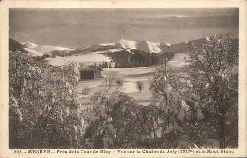 Megeve la Chaine du Joly le Mont Blanc x