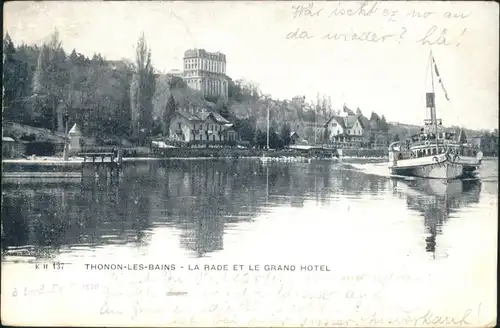 Thonon-les-Bains la Rade le Grand Hotel Dampfer x