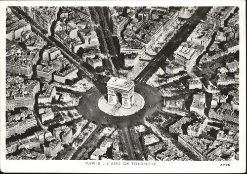 Paris Fliegeraufnahme Arc de Triomphe *