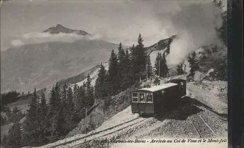 Saint-Gervais-les-Bains Arrivee au Col de Voza le Mont-Joli Zug *