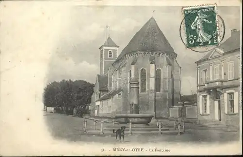 Bussy-en-Othe Fontaine Brunnen Hund x