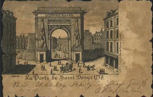 Paris [Stempelabschlag] Porte Saint Denys  x