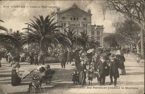 Cannes Casino Municipal Promenade Palmiers Musique x