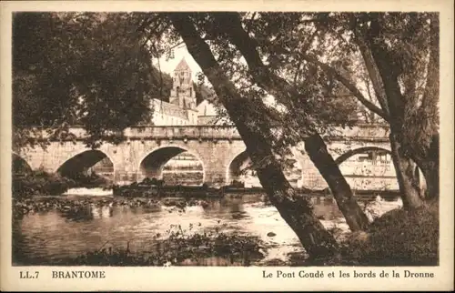 Brantome Pont Coude Bords Dronne *