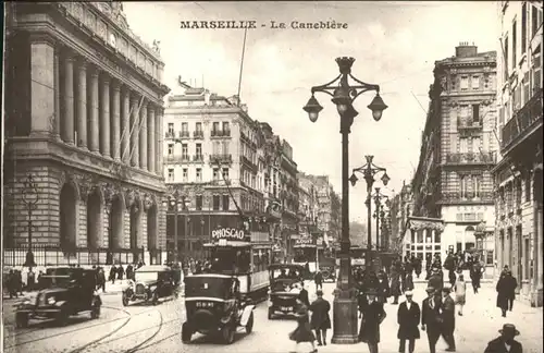 ws74494 Marseille Marseille Strassenbahn Canebiere * Kategorie. Marseille Alte Ansichtskarten