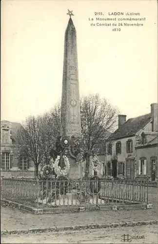 Ladon Loiret Monument Commemoratif Combat *