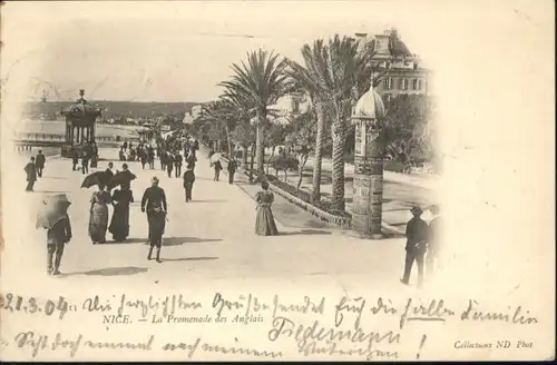 ws74918 Nice Alpes Maritimes Nice Promenade Anglais x Kategorie. Nice Alte Ansichtskarten