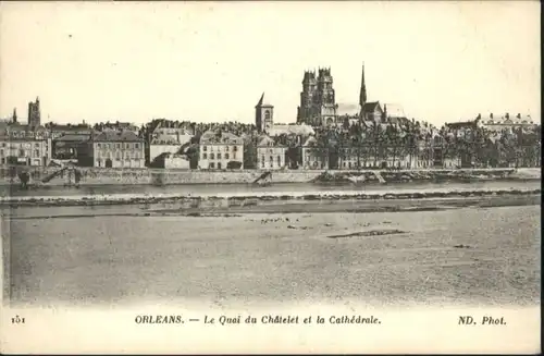 Orleans Loiret Orleans Quai Chatelet Cathedrale * / Orleans /Arrond. d Orleans