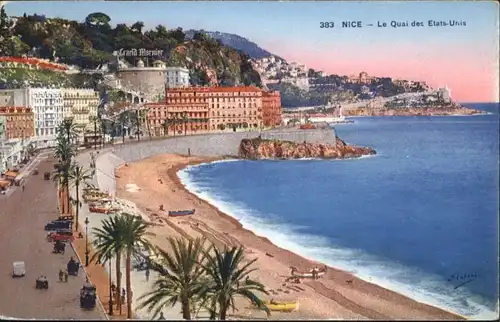 ws76281 Nice Alpes Maritimes Nice Le Quai de Etat-Unis x Kategorie. Nice Alte Ansichtskarten