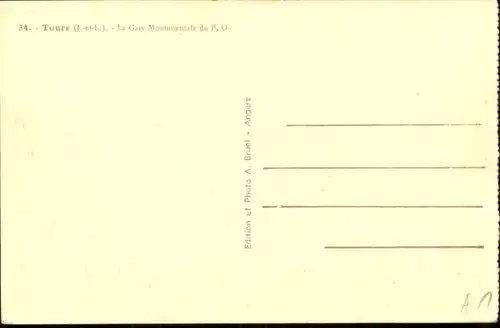 Tours La Gare Monumentale du P. O. *