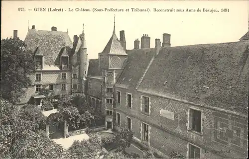 Gien Chateau Reconstruit 1494 *