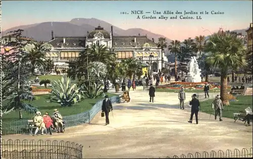 ws76568 Nice Alpes Maritimes Nice Allee des Jardins Casino * Kategorie. Nice Alte Ansichtskarten