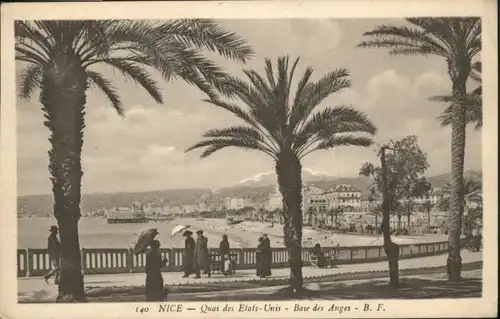 ws76667 Nice Alpes Maritimes Nice Quai des Etats-Unis * Kategorie. Nice Alte Ansichtskarten