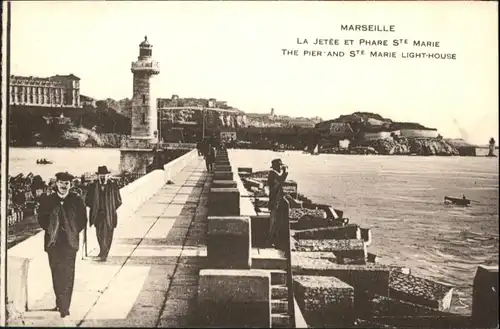 ws76806 Marseille Marseille Jetee Phare Ste-Marie * Kategorie. Marseille Alte Ansichtskarten