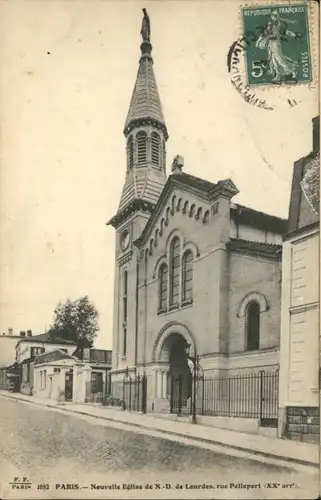 Paris Eglise de N.-D. de Lourdes Rue Pelleport x