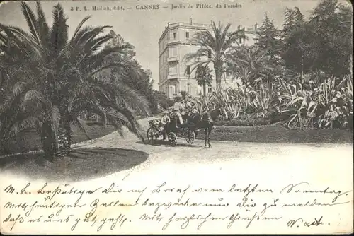 Cannes Jardin de l'Hotel du Paradis x