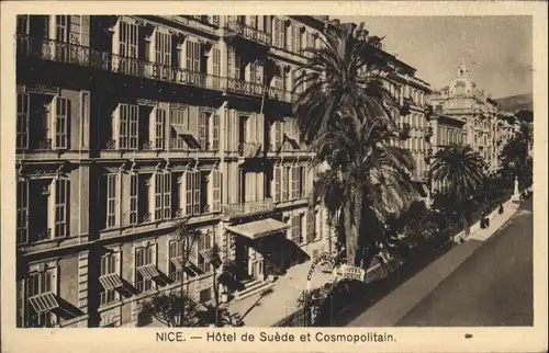 ws76997 Nice Alpes Maritimes Nice Hotel de Suede Cosmopolitain * Kategorie. Nice Alte Ansichtskarten