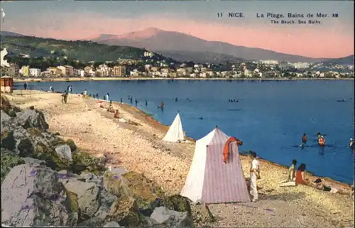 ws78741 Nice Alpes Maritimes Nice Plage Bains Mer * Kategorie. Nice Alte Ansichtskarten