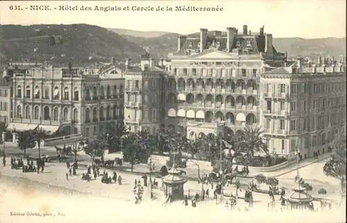 ws78859 Nice Alpes Maritimes Nice Hotel Anglais Cercle Mediterranee * Kategorie. Nice Alte Ansichtskarten