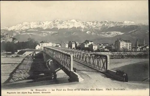 Grenoble Pont Drac Chaine Alpes *