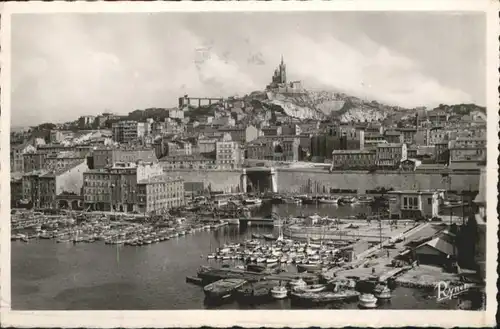 ws79325 Marseille Marseille Bassin Carenage Basilique Notre-Dame Garde x Kategorie. Marseille Alte Ansichtskarten