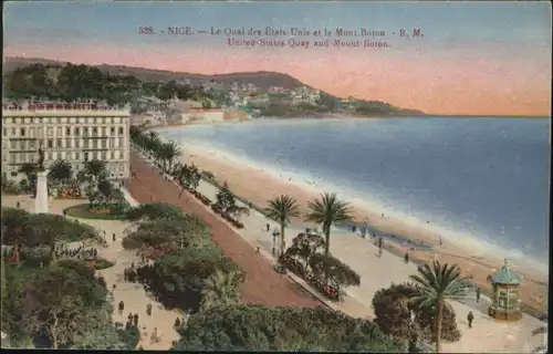 ws79350 Nice Alpes Maritimes Nice Quai Etats-Unis Mont Boron x Kategorie. Nice Alte Ansichtskarten