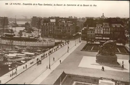 Le Havre Place Gambetta Bassin Commerce Bassin Roy Dampfer x