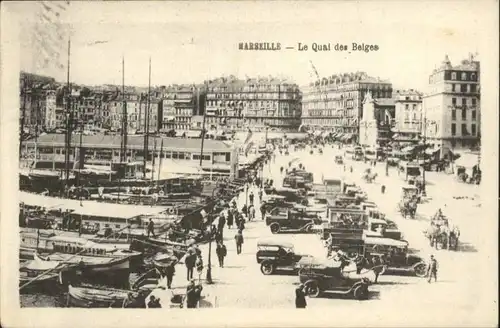 ws79529 Marseille Marseille Quai Belges x Kategorie. Marseille Alte Ansichtskarten