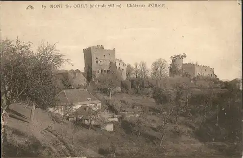 ws81305 Mont-Ste-Odile Mont-Sainte-Odile  Sainte-Odile Chateaux d'Ottrott * Kategorie. Rhinau Alte Ansichtskarten