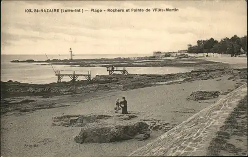 Saint-Nazaire Plage Rochers Pointe de Villes-Martin *