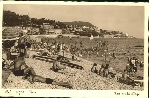 ws81798 Nice Alpes Maritimes Nice la Plage * Kategorie. Nice Alte Ansichtskarten