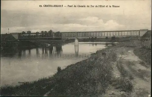 Chatellerault Pont du Chemin du Fer de l'Etat la Vienne *
