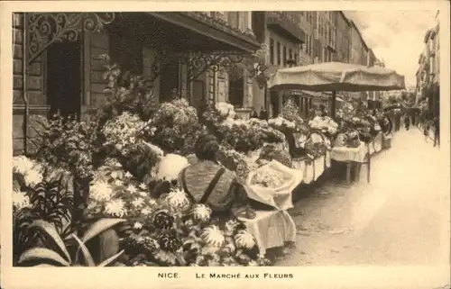 ws81852 Nice Alpes Maritimes Nice le Marche aux fleurs * Kategorie. Nice Alte Ansichtskarten