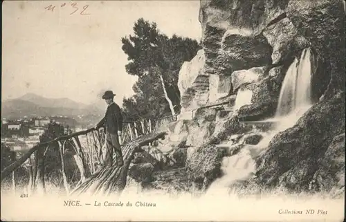 ws81918 Nice Alpes Maritimes Nice la Cascade du Chateau * Kategorie. Nice Alte Ansichtskarten